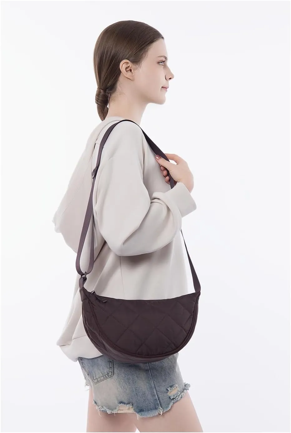 Women Hobo Crossbody Crescent Bag Lightweight Moon Bag
