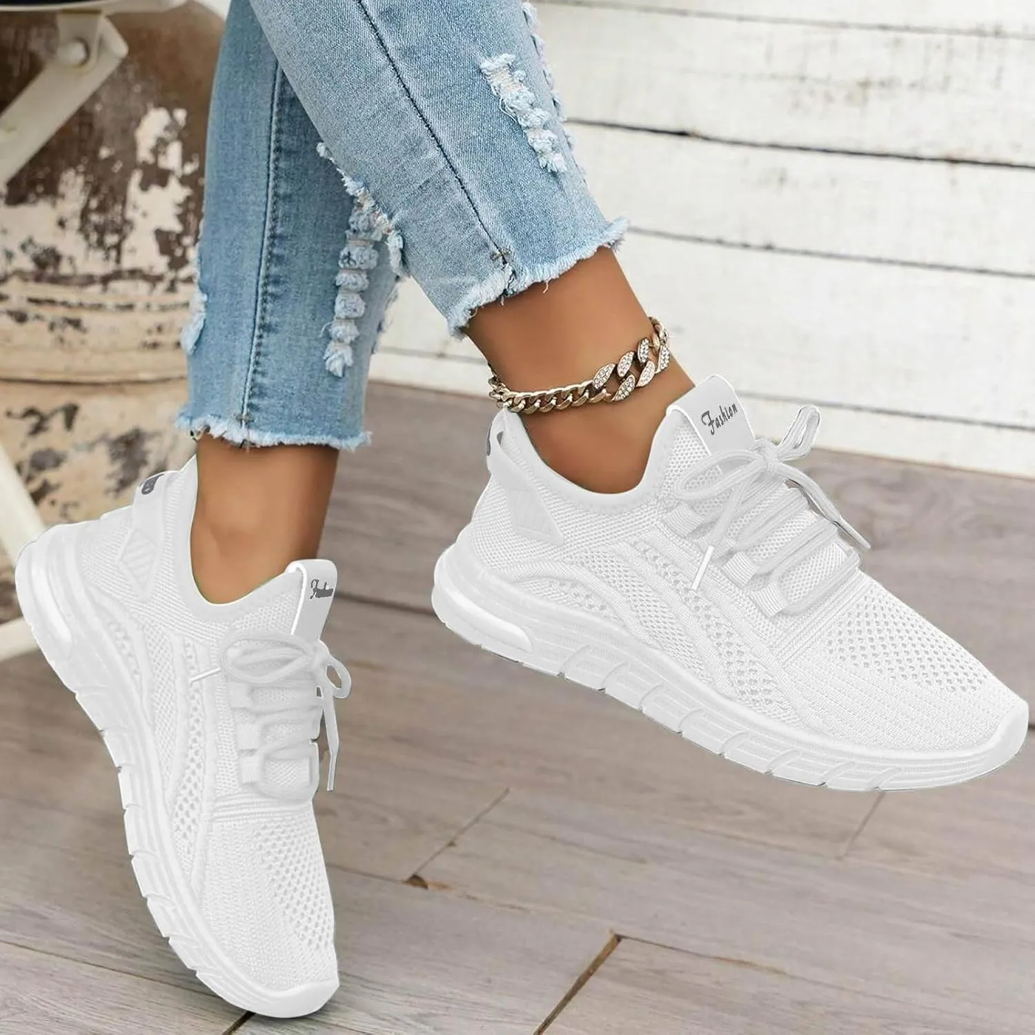 Womens Athletic Shoes Casual Lace Up Platform Sneakers for Women Comfortable Walking Shoes Women Fashion Tennis Shoes