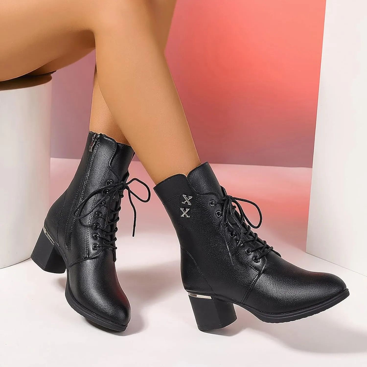 Womens Boots Ankle Ankle Boots for Women Dressy Cute Cowboy Boots for Women Wide Womens Wedge Boots for Women Ankle Booties Wide Width Womens Flat Ankle Booties Black Suede