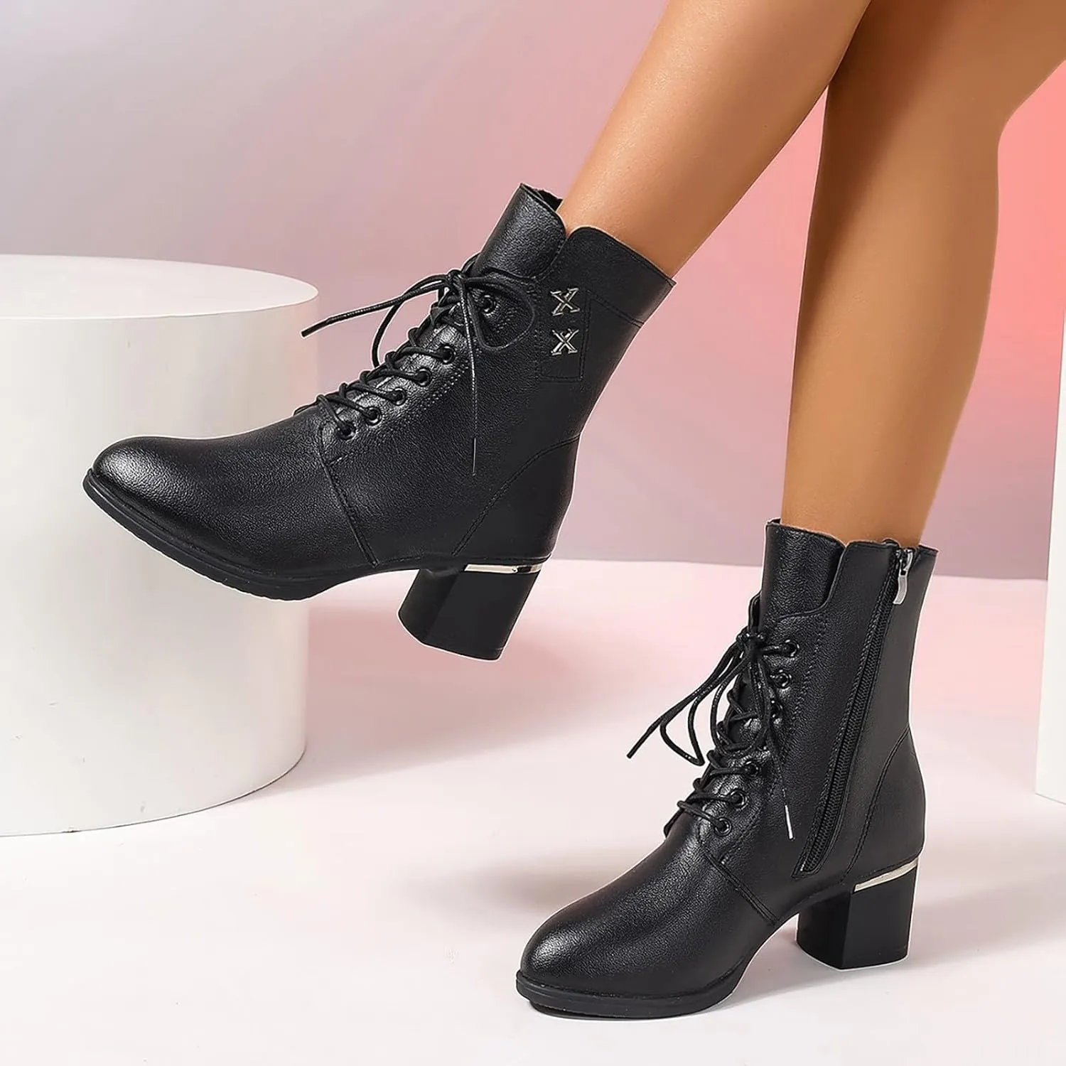 Womens Boots Ankle Ankle Boots for Women Dressy Cute Cowboy Boots for Women Wide Womens Wedge Boots for Women Ankle Booties Wide Width Womens Flat Ankle Booties Black Suede