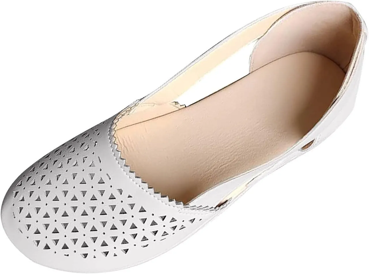 Womens Roman Ankle Strap Cage Closed Toe Flat Sandals Hollow Out Mesh Breathable Wedge Sandals, Summer 2025 Orthopedic Wedges Comfortable Slip On Sandal
