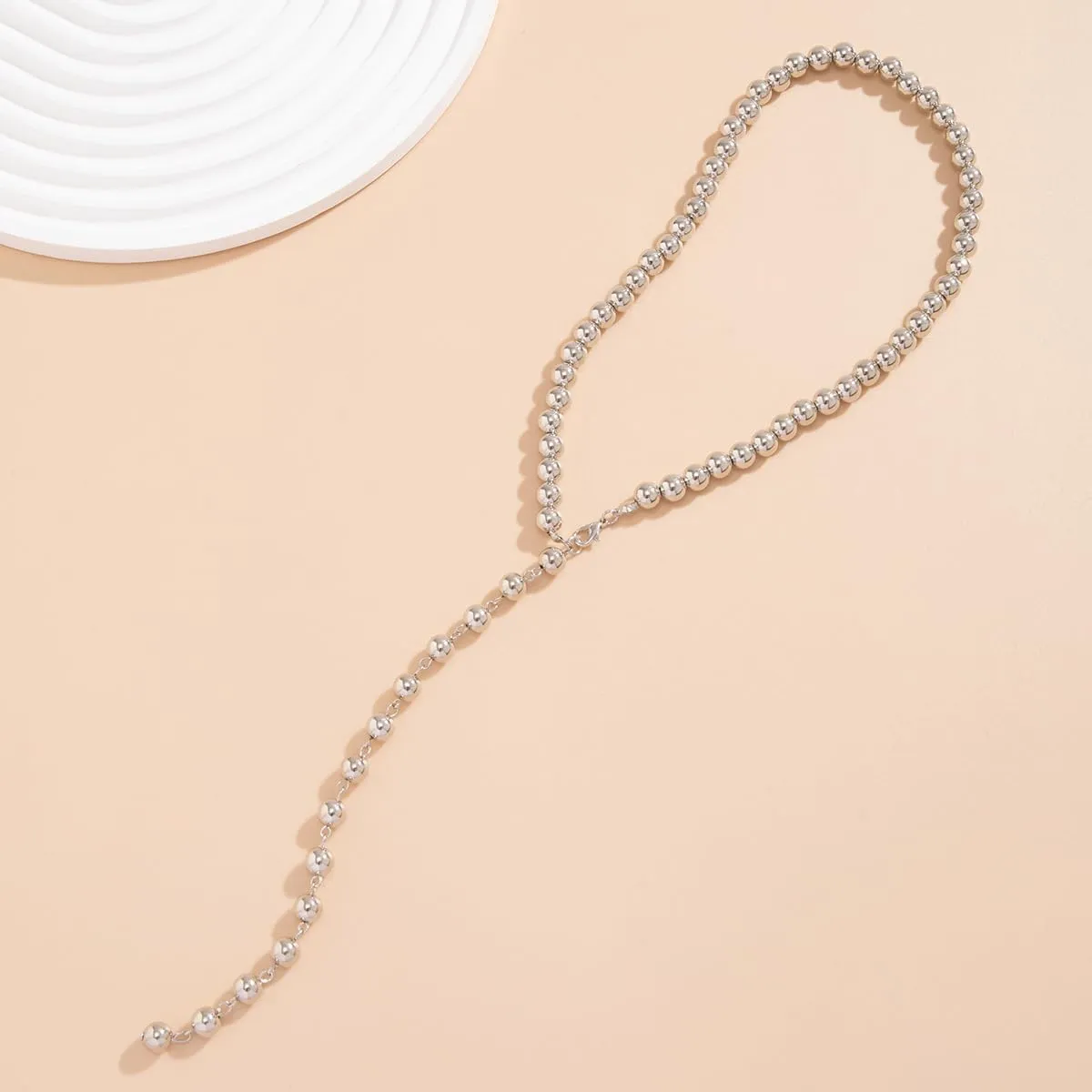 Y 14K Gold Plated Pearl Necklace - Dainty Gold Beaded Pearl Choker Chain Necklace for Women - Prom, Wedding, Bridal, Bridesmaid Jewelry