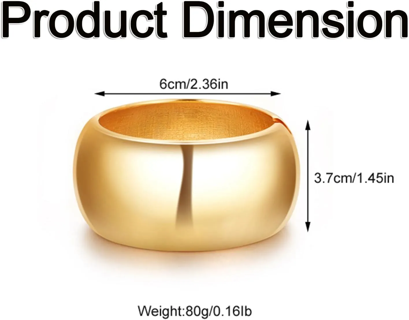 YBMYCM Wide Cuff Chunky Gold Bracelets for Women Open Cuff Bangles Wrist Cuff Bracelets for Women as Gifts